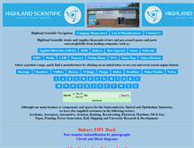 Tablet Screenshot of highland-scientific.com